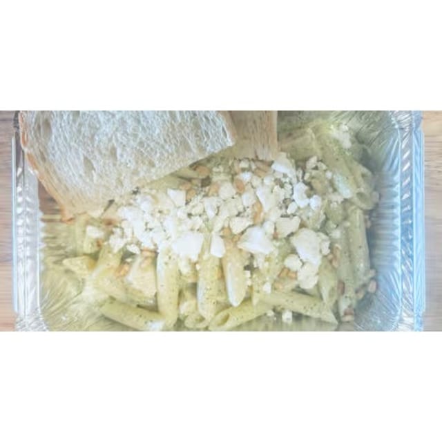 Creamy Pesto Pasta.